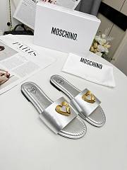 Colestore Love Moschino Silver Slide sandals - 2