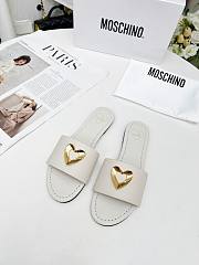 Colestore Love Moschino White Slide sandals - 4