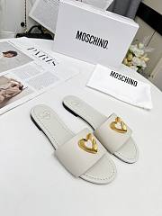 Colestore Love Moschino White Slide sandals - 2