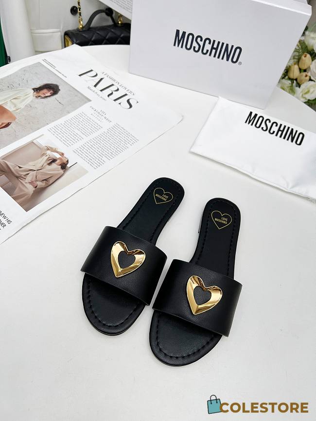 Colestore Love Moschino Black Slide sandals - 1