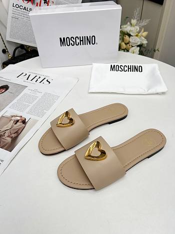 Colestore Love Moschino Nude Slide sandals