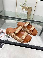 Colestore Gucci Sandal With Double G in Brown - 1