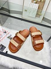 Colestore Gucci Sandal With Double G in Brown - 3