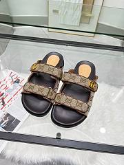 Colestore Gucci Sandal With Double G in Dark Brown - 1