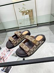 Colestore Gucci Sandal With Double G in Dark Brown - 6