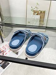 Colestore Gucci Sandal With Double G in Blue Denim - 5