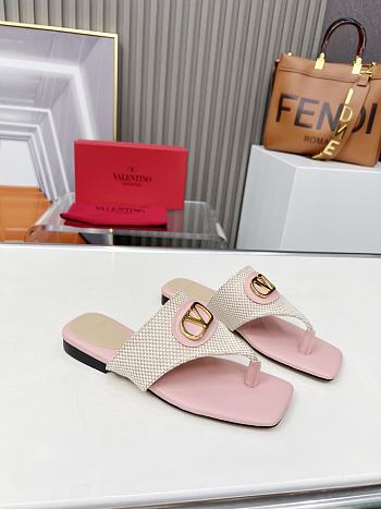 Colestore Valentino Sandal With Logo in Pink