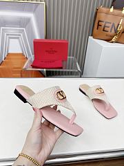 Colestore Valentino Sandal With Logo in Pink - 5