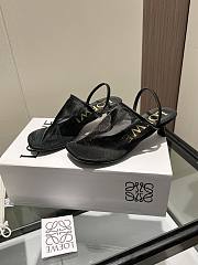 Colestore Loewe Petal Slingback Heel Sandal in Mesh Black - 6