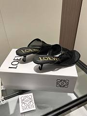 Colestore Loewe Petal Slingback Heel Sandal in Mesh Black - 5