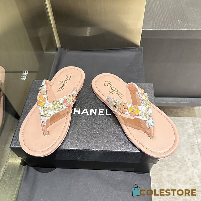 Colestore Chanel Thongs Lambskin & metal Slipper - 1