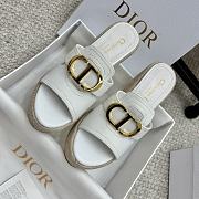 Colestore Dior 30 Montaigne Platform Slide in White - 4