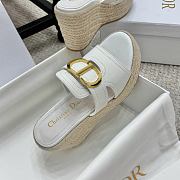 Colestore Dior 30 Montaigne Platform Slide in White - 5