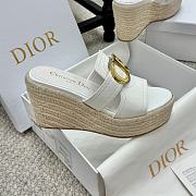 Colestore Dior 30 Montaigne Platform Slide in White - 3