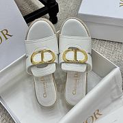 Colestore Dior 30 Montaigne Platform Slide in White - 2