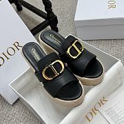 Colestore Dior 30 Montaigne Platform Slide in Black - 1