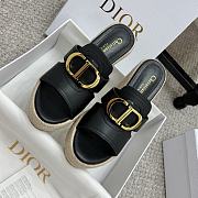 Colestore Dior 30 Montaigne Platform Slide in Black - 5
