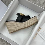 Colestore Dior 30 Montaigne Platform Slide in Black - 4