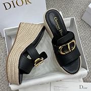 Colestore Dior 30 Montaigne Platform Slide in Black - 3