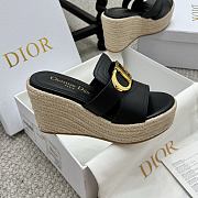 Colestore Dior 30 Montaigne Platform Slide in Black - 2
