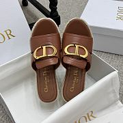 Colestore Dior 30 Montaigne Platform Slide in Brown - 2