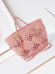 Colestore Chanel 2024 Coco Beach Large Raffia in Pink  24x32x10cm - 1