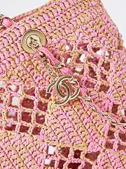 Colestore Chanel 2024 Coco Beach Large Raffia in Pink  24x32x10cm - 3