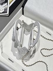 Colestore Chanel Mini Kelly in White Sequins 13x19x7cm - 2