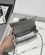 Colestore Chanel CF Flap Handle Bag Mini Incas Sliver 20x9x13cm - 6