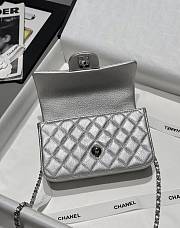 Colestore Chanel CF Flap Handle Bag Mini Incas Sliver 20x9x13cm - 5