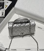 Colestore Chanel CF Flap Handle Bag Mini Incas Sliver 20x9x13cm - 4