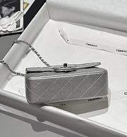 Colestore Chanel CF Flap Handle Bag Mini Incas Sliver 20x9x13cm - 3