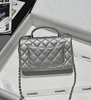 Colestore Chanel CF Flap Handle Bag Mini Incas Sliver 20x9x13cm - 2