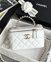 Colestore Chanel Vanity with Pearl Handle Bag 9.5x17x7.8cm - 1