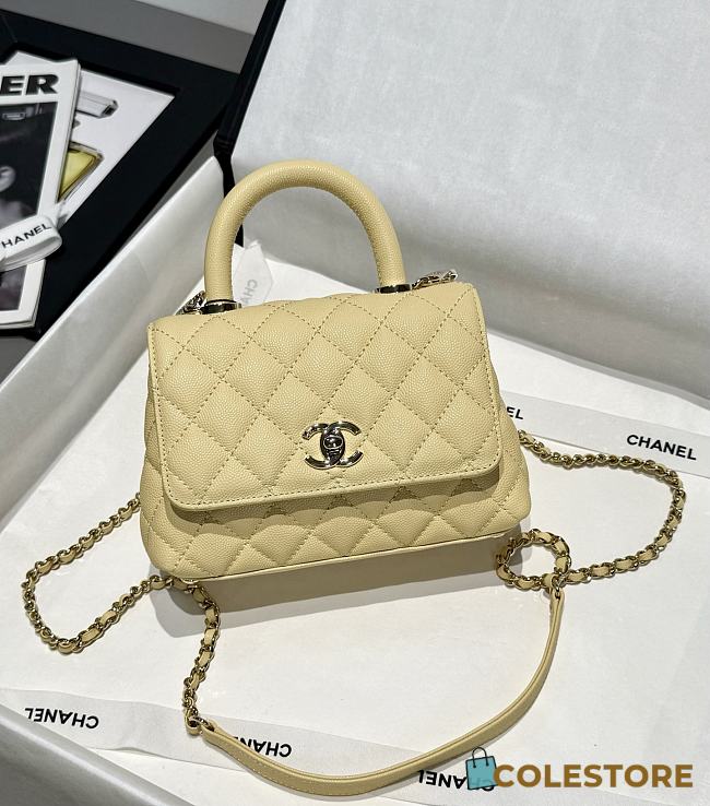 Colestore Chanel Coco Handle in Yellow 14X24x10cm - 1