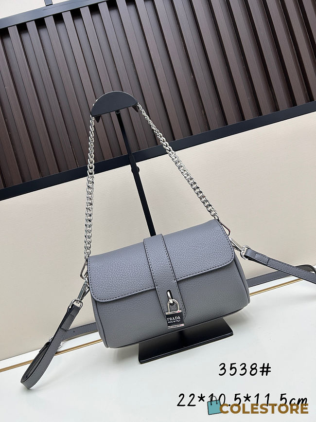 Colestore Prada Crossbody Bag in Gray 22x10.5x11.5cm - 1