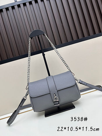 Colestore Prada Crossbody Bag in Gray 22x10.5x11.5cm