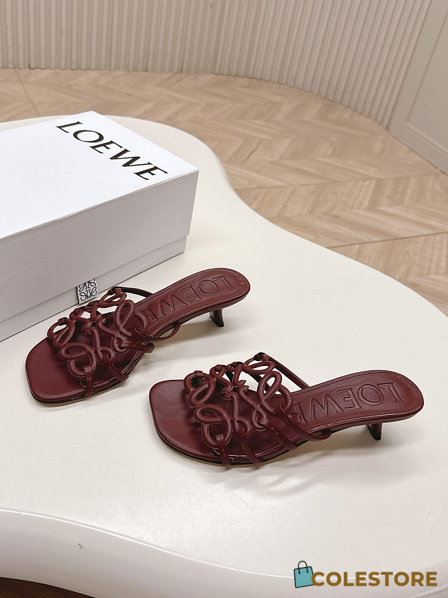 Colestore Loewe Slingback Sandals in Red - 1