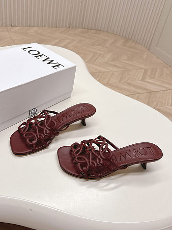 Colestore Loewe Slingback Sandals in Red