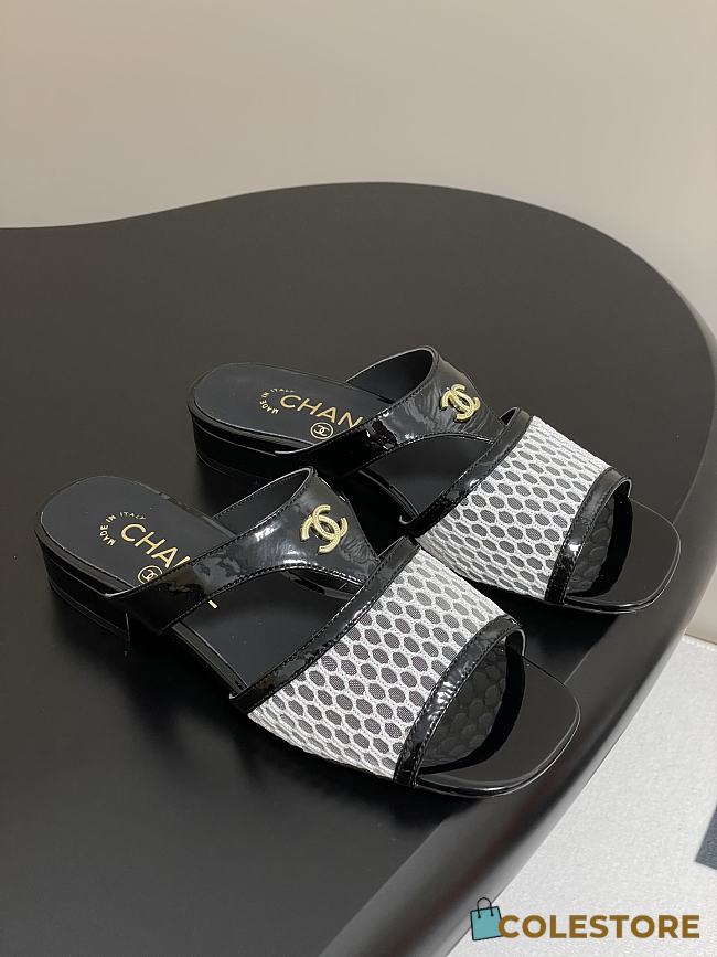 Colestore Chanel Mules Black and White - 1