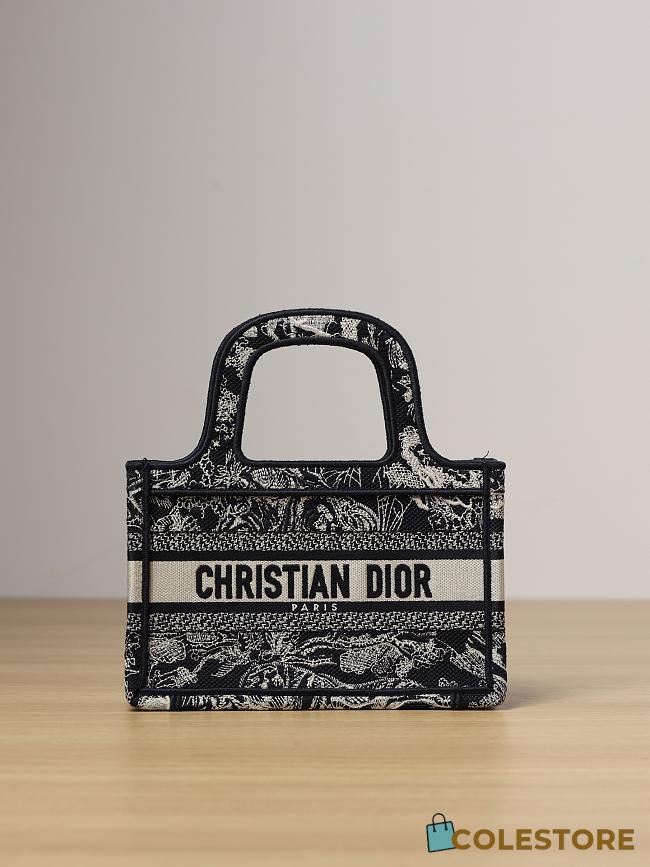 Colestore Dior Mini Book Tote in Black 22.5 x 24 x 8cm - 1