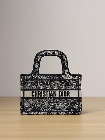 Colestore Dior Mini Book Tote in Black 22.5 x 24 x 8cm