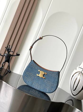 Colestore Celine Medium Tilly Bag in Denim Blue 22 X 13.5 X 4cm