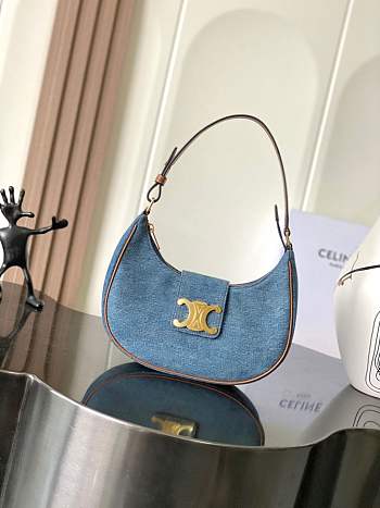 Colestore Celine Ava Bag in Denim 23 x13.5 x6cm