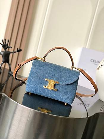 Colestore Celine Teen Nino Bag In Denim 20.5x13x8cm