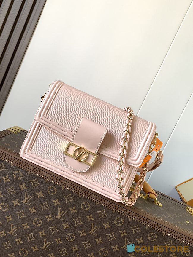 Colestore Louis Vuitton Dauphine MM in Pink Epi 25 x 17 x 10.5cm - 1