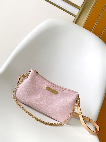 Colestore Louis Vuitton Liv Pochette Monogram Denim Washed Pink 24x13x6.5cm