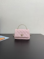 Colestore Chanel Small Coco Crush Handle Light Pink Caviar 12x18x6.5cm - 6