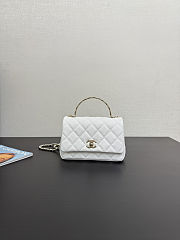 Colestore Chanel Small Coco Crush Handle White Caviar 12x18x6.5cm - 1