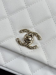 Colestore Chanel Small Coco Crush Handle White Caviar 12x18x6.5cm - 3